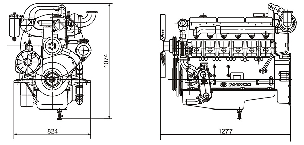 Дизельный двигатель Doosan D1146T